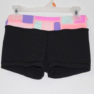 Black/ color block reversible athletic shorts!!!